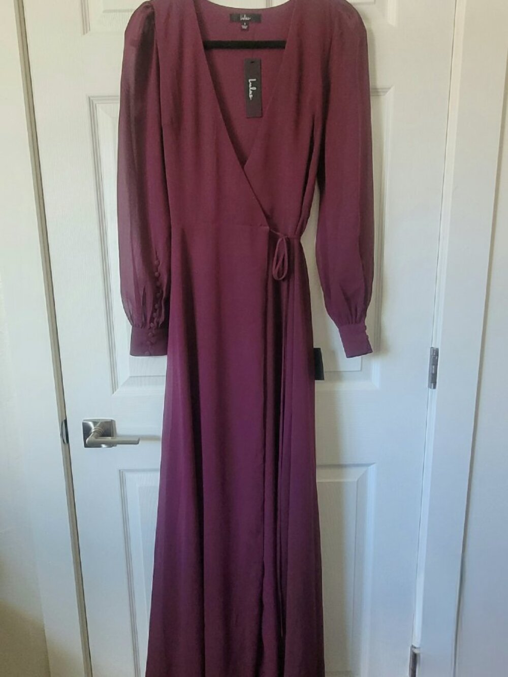 Lulus Long Sleeve Wrap Dress